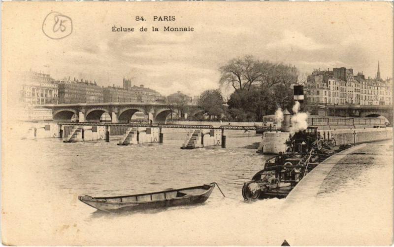 Carte postale ancienne Paris 6e - Ecluse de la Monnaie à Paris 6e