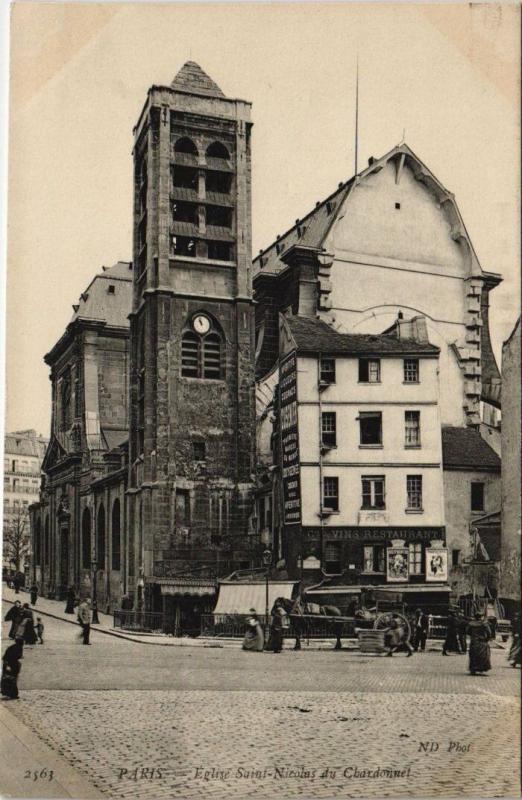 Carte postale ancienne Paris 5e - Eglise Saint-Nicolas du Chardonnet à Paris 5e
