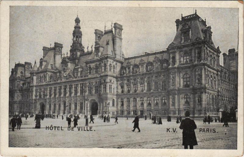 Carte postale ancienne Paris 4e - Hotel de Ville K.V. Paris à Paris 4e