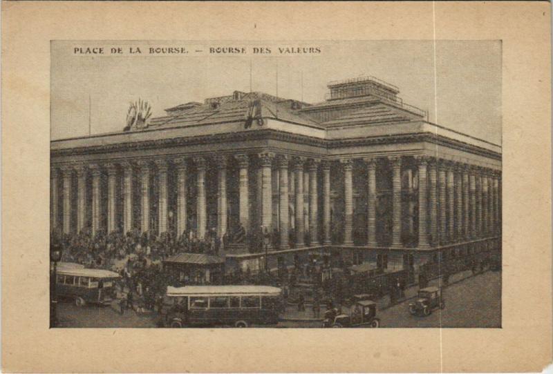 Carte postale ancienne Paris 2e - Place de la Bourse, Bourse des Valeurs à Paris 2e