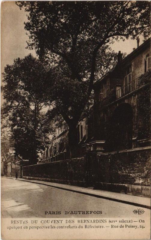 Carte postale ancienne Paris 5e - Restes du Couvent des Bernardins (XIVe siècle) à Paris 5e