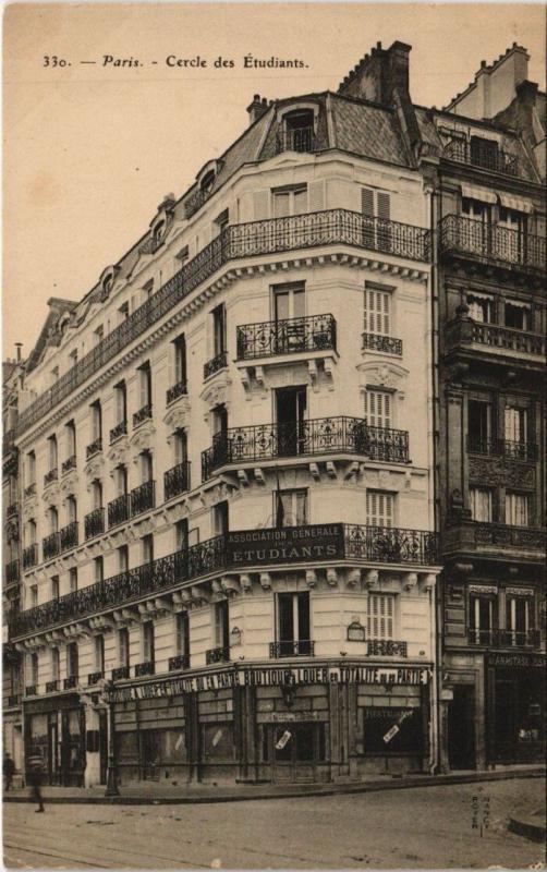 Carte postale ancienne Paris 5e - Cercle des Etudiants à Paris 5e