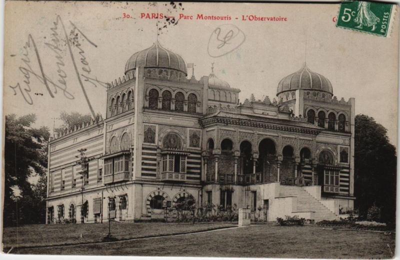 Carte postale ancienne Parc Montsouris - L'Observatoire à Paris 14e