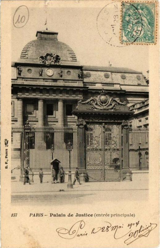 Carte postale ancienne Paris 1e - Le Palais de Justice à Paris 1er