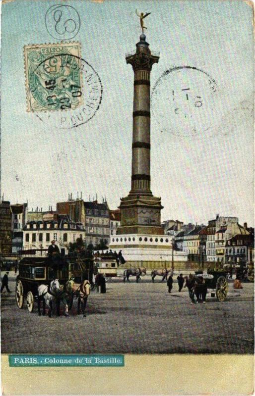 Carte postale ancienne Paris 12e - Colonne de la Bastille à Paris 12e