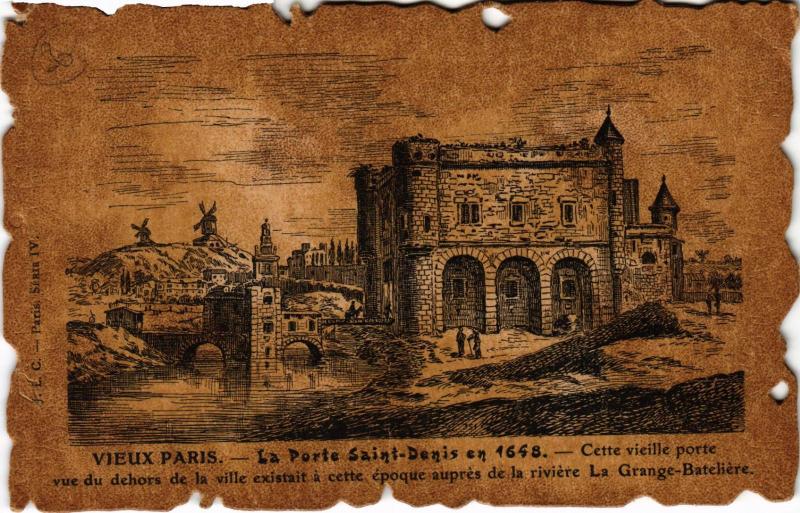 Carte postale ancienne Ancien Paris - La Porte Saint-Denis