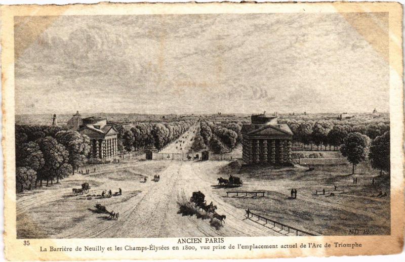 Carte postale ancienne Ancien Paris - La Barriére de Neuilly