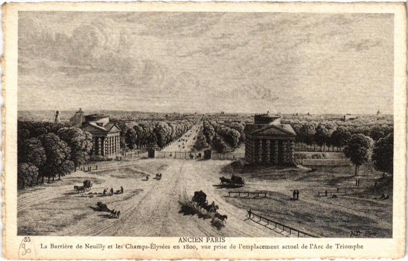Carte postale ancienne Ancien Paris - La Barriére de Neuilly