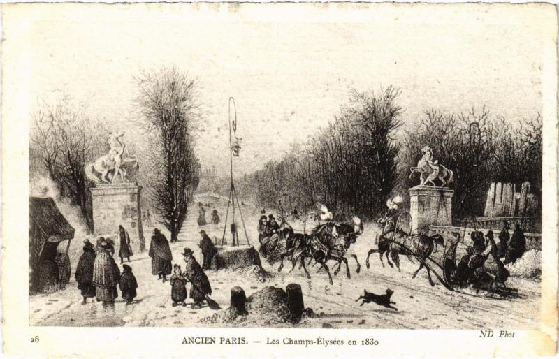 Carte postale ancienne Ancien Paris - Les Champs Elysées