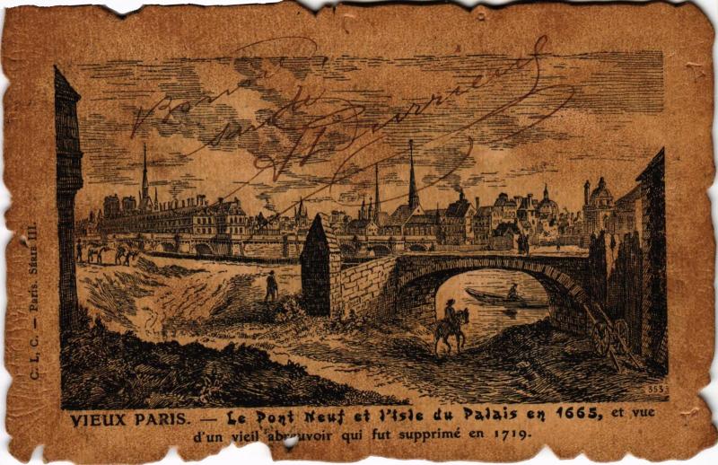 Carte postale ancienne Ancien Paris - Le Pont Neuf