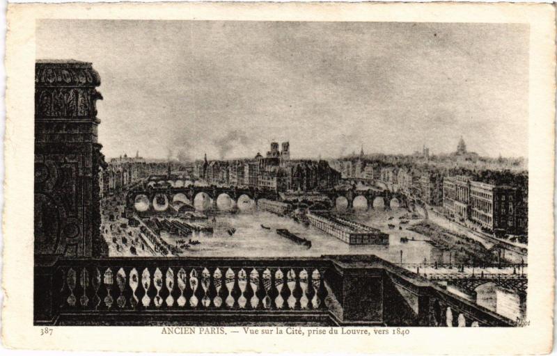 Carte postale ancienne Ancien Paris - Vue sur la Cité