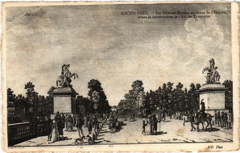 Carte postale ancienne Ancien Paris - Les Champs-Elysées