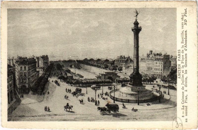 Carte postale ancienne Ancien Paris - La Colonne de Julliet