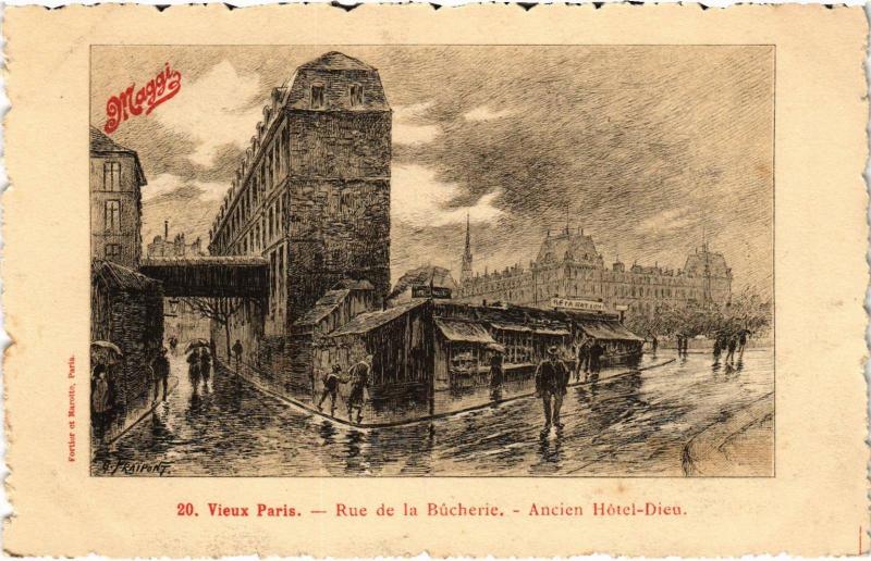 Carte postale ancienne Ancien Paris - Rue de la Bucherie