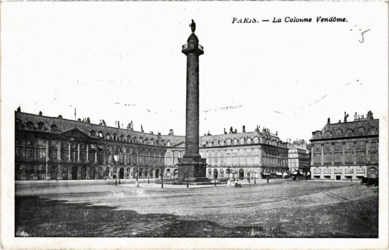 Carte postale ancienne Paris 1e - La colonne Vendome à Paris 1er
