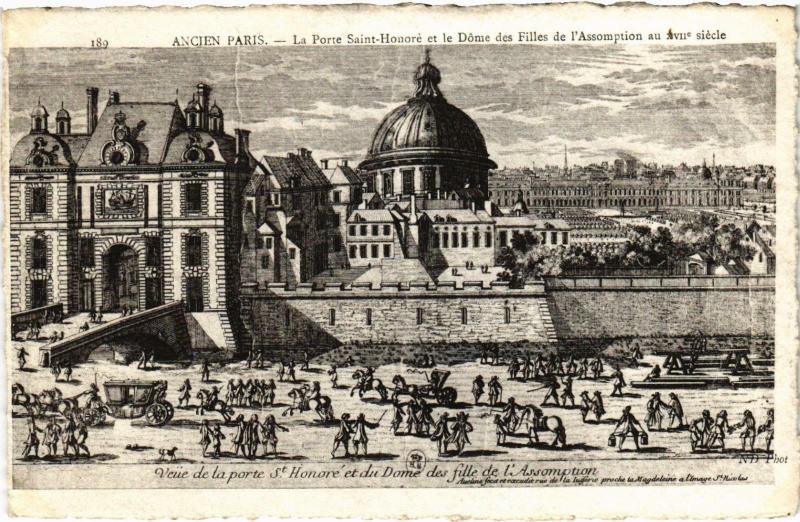 Carte postale ancienne Ancien Paris - La Porte Saint-Honoré