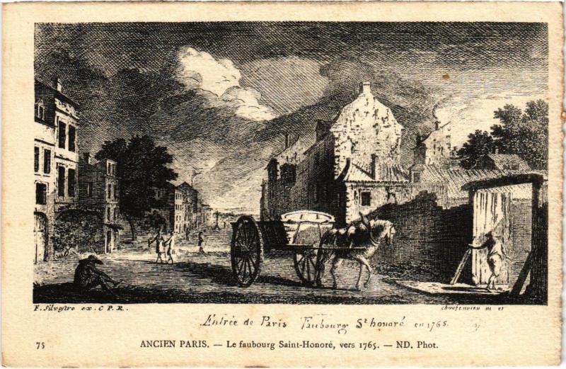 Carte postale ancienne Ancien Paris - La faubourg Saint-Honoré