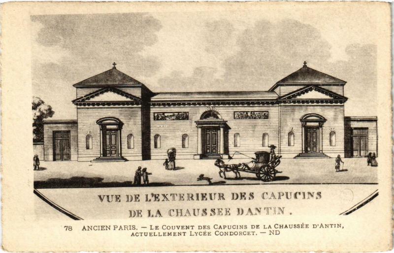Carte postale ancienne Ancien Paris - Le Couvent des Capucines