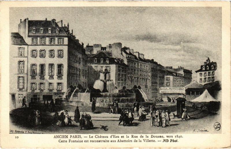 Carte postale ancienne Ancien Paris - Le Chateau d'Eau