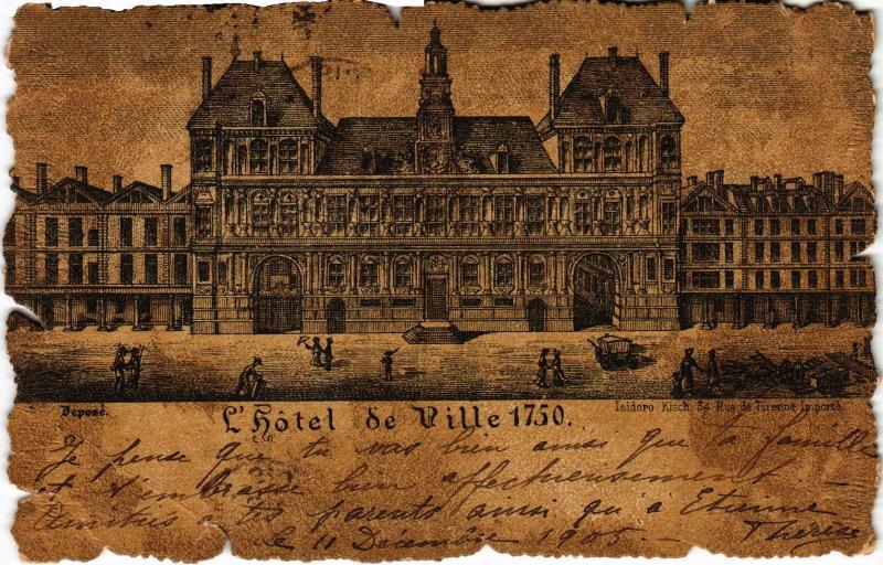 Carte postale ancienne Ancien Paris - L'Hotel de Ville