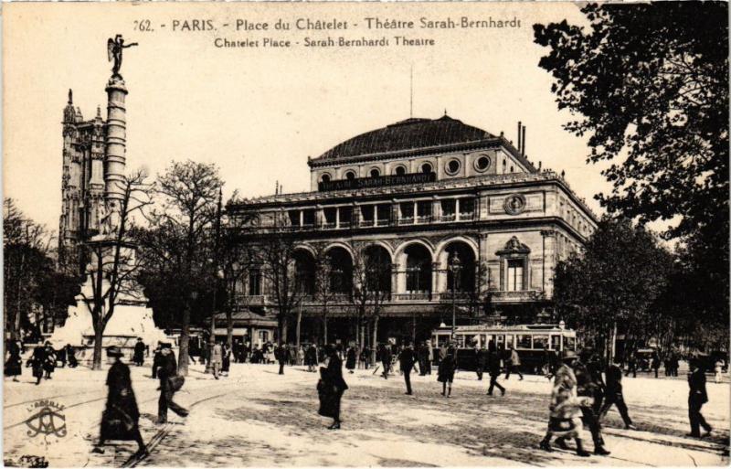 Carte postale ancienne Paris 1e - Place du Chatelet à Paris 1er