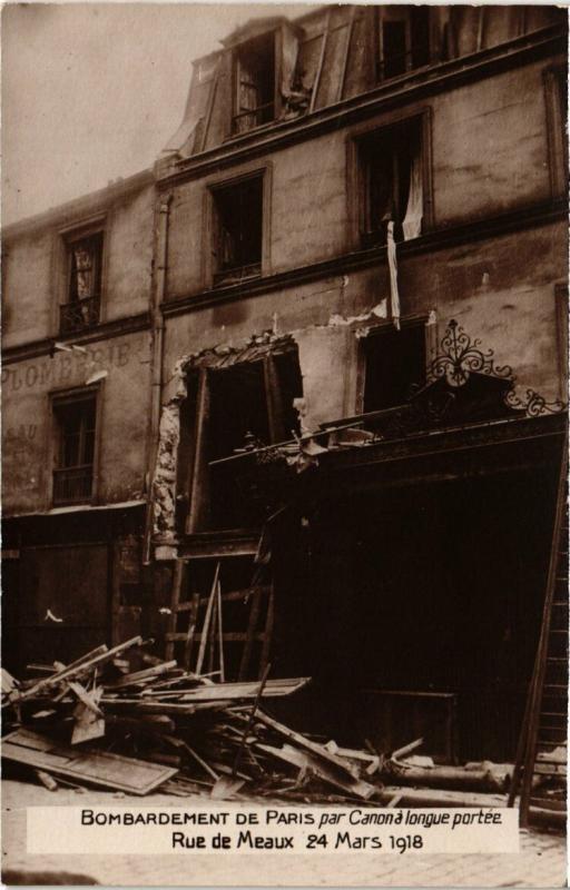 Carte postale ancienne Bombardement de Paris à Paris 19e