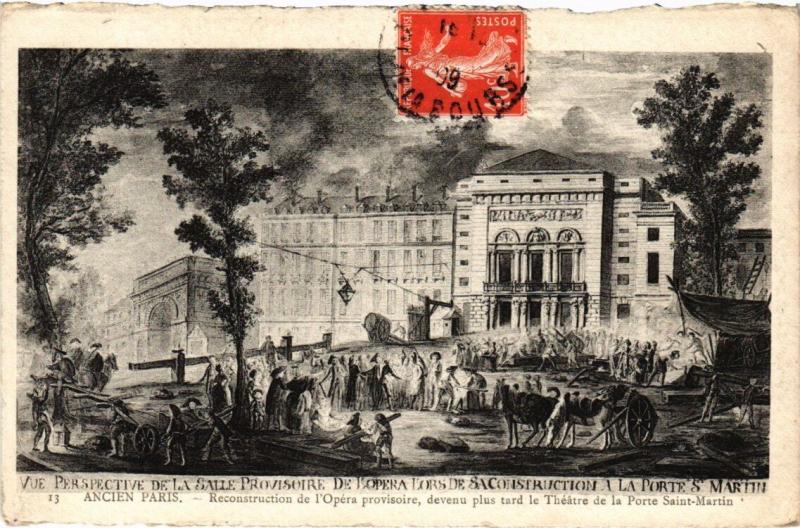 Carte postale ancienne Paris 2e - Ancien Paris - Reconstruction de l'Opéra à Paris 2e