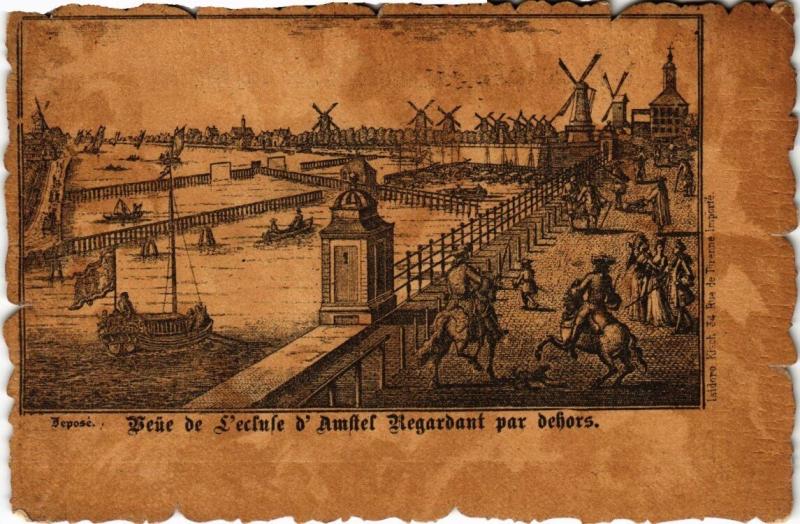 Carte postale ancienne Paris - d'Ampftel Regardant par defjors à Paris