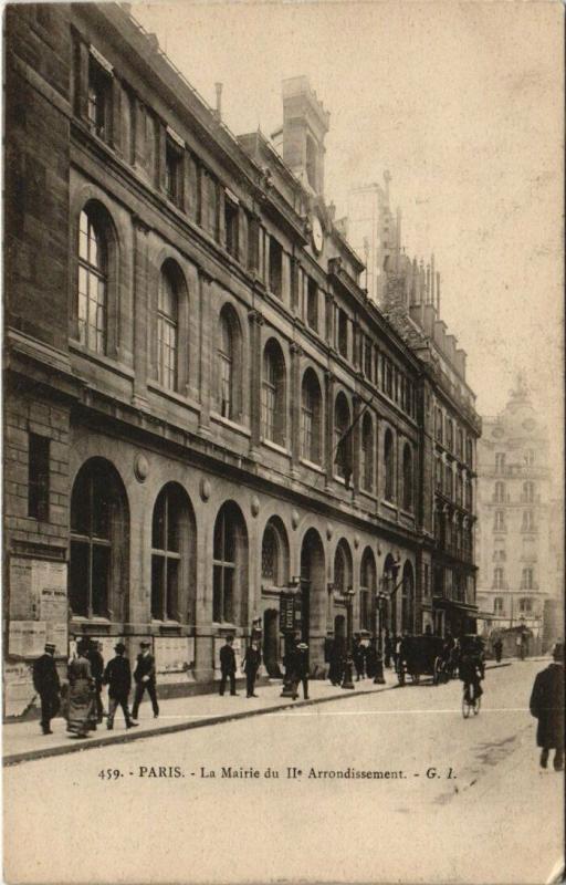 Carte postale ancienne Paris 2e - La Mairie du IIe Arrondissement à Paris 2e