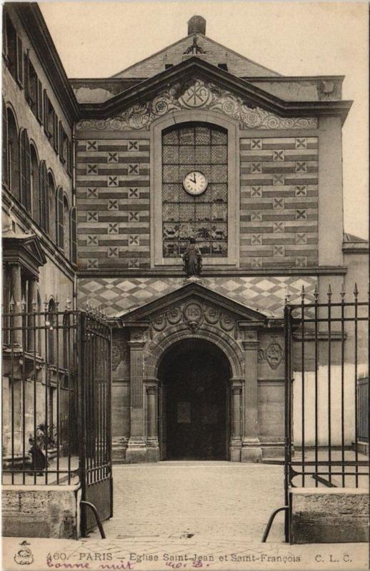 Carte postale ancienne Paris 3e - Eglise Saint-Jean et Saint-François à Paris 3e