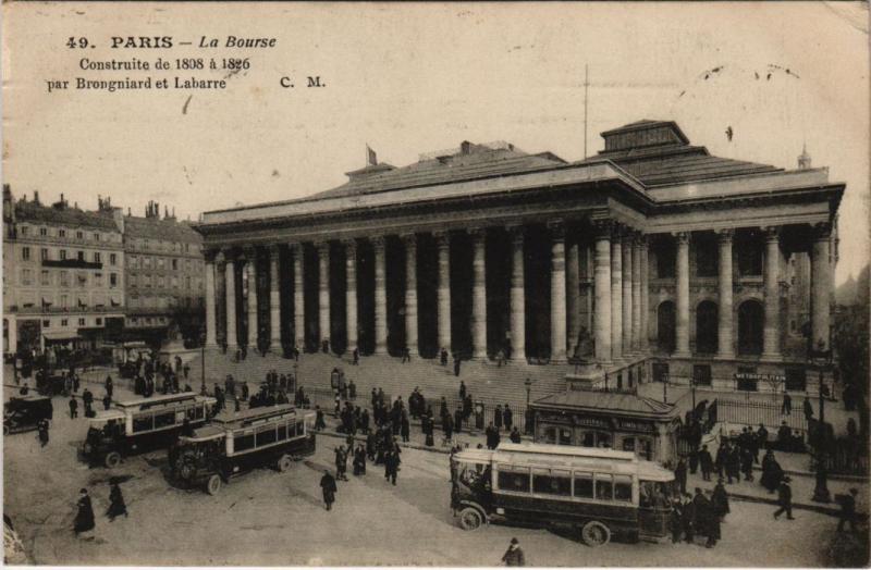 Carte postale ancienne Paris 2e - La Bourse à Paris 2e