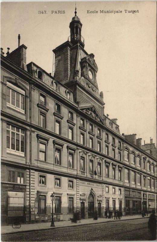 Carte postale ancienne Paris 3e - Ecole Municipale Turgot à Paris 3e