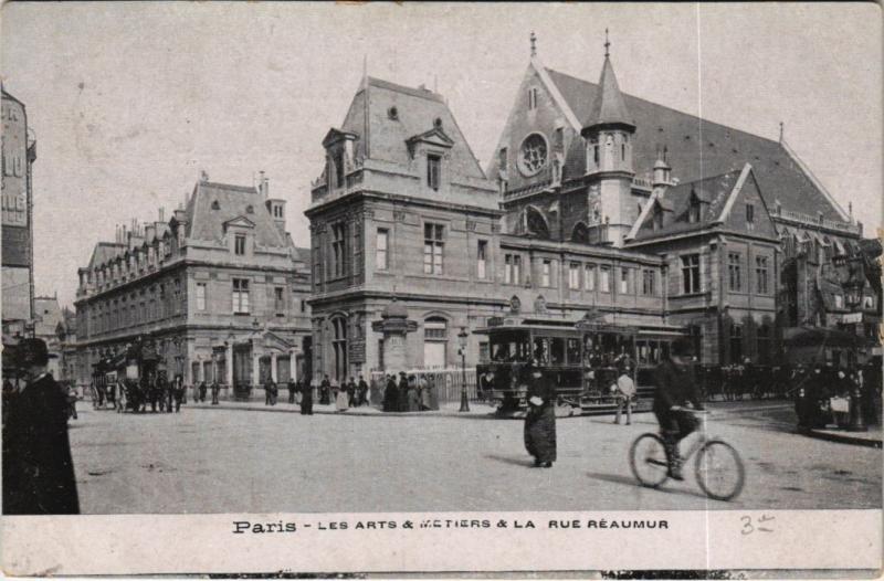 Carte postale ancienne Paris 3e - Les Arts & Métiers & la Rue Réaumur à Paris 3e