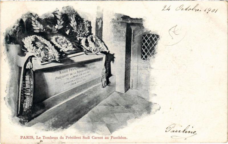 Carte postale ancienne Paris 5e - Le tombeau de President Sadi Carnot au Pantheon à Paris 5e