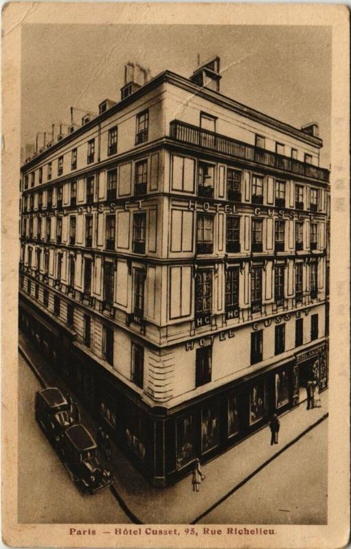 Carte postale ancienne Paris 2e - Hotel Cusset à Paris 2e