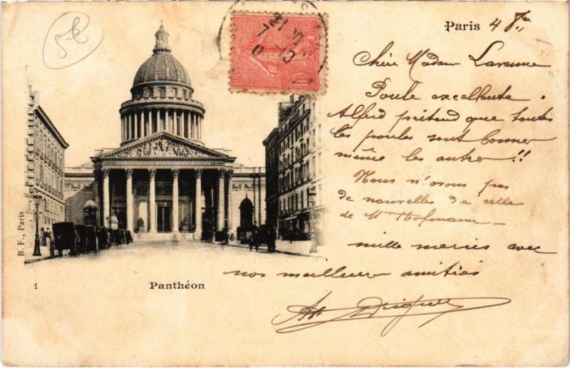 Carte postale ancienne Paris 5e - Pantheon à Paris 5e