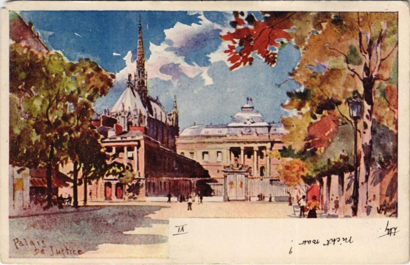 Carte postale ancienne Paris 1e - Palais de Justice à Paris 1er
