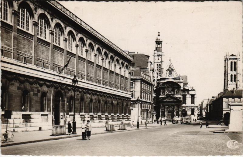Carte postale ancienne Paris 5e - Bibliothèque Sainte-Geneviève à Paris 5e