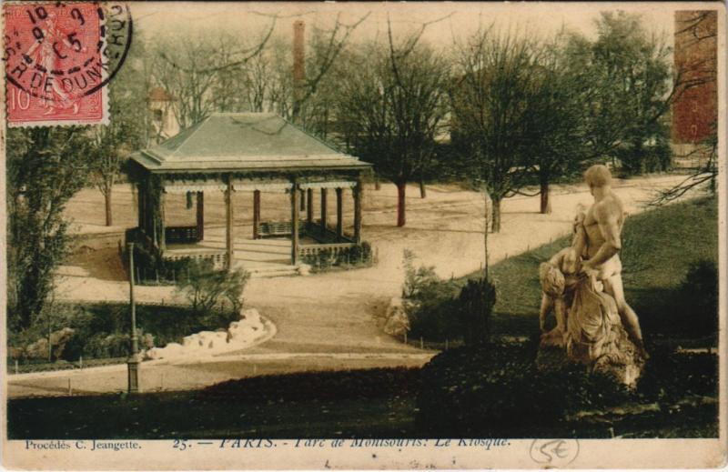Carte postale ancienne Parc de Montsouris : Le Kiosque à Paris 14e