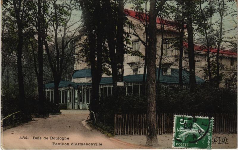 Carte postale ancienne Bois de Boulogne - Pavillon d'Armenonville à Paris 16e