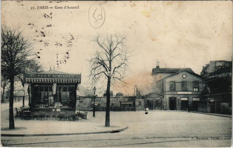 Carte postale ancienne Gare d'Auteuil à Paris 16e