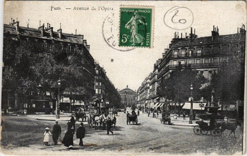 Carte postale ancienne Paris 2e - Avenue de l'Opéra à Paris 2e