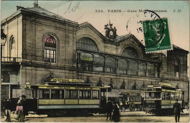 Carte postale ancienne Gare Montparnasse à Paris 6e