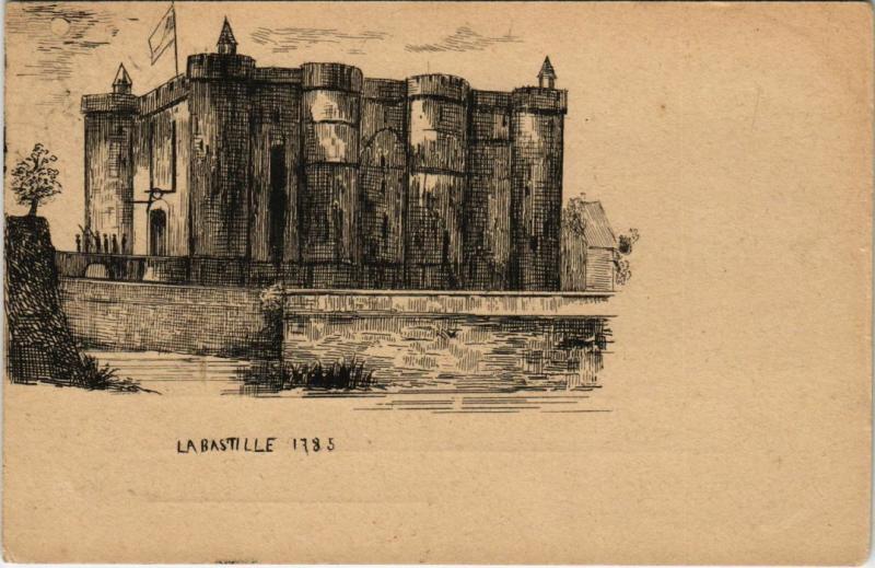 Carte postale ancienne Paris 12e - La Bastille 1785 à Paris 12e