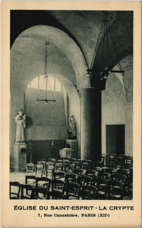 Carte postale ancienne Paris 12e - Eglise du Saint-Esprit - La Crypte à Paris 12e