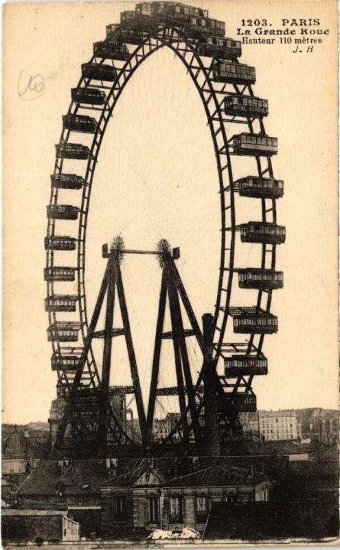 Carte postale ancienne La Grande Roue à Paris 7e
