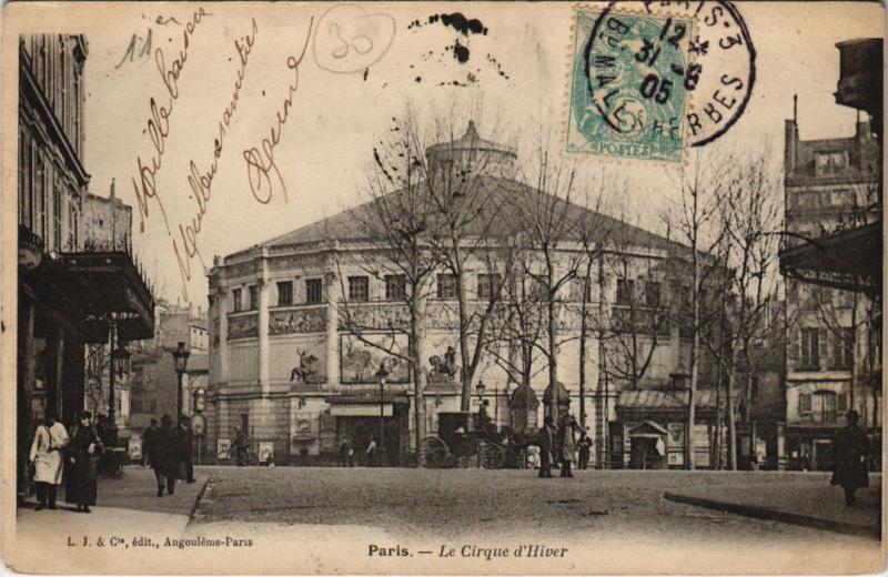 Carte postale ancienne Paris 12e - Le Cirque d'Hiver à Paris 12e