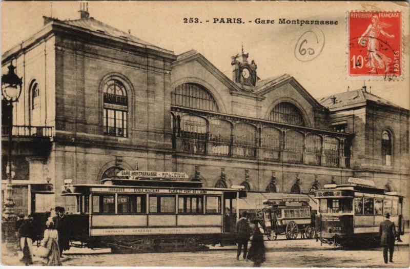 Carte postale ancienne Gare Montparnasse à Paris 6e