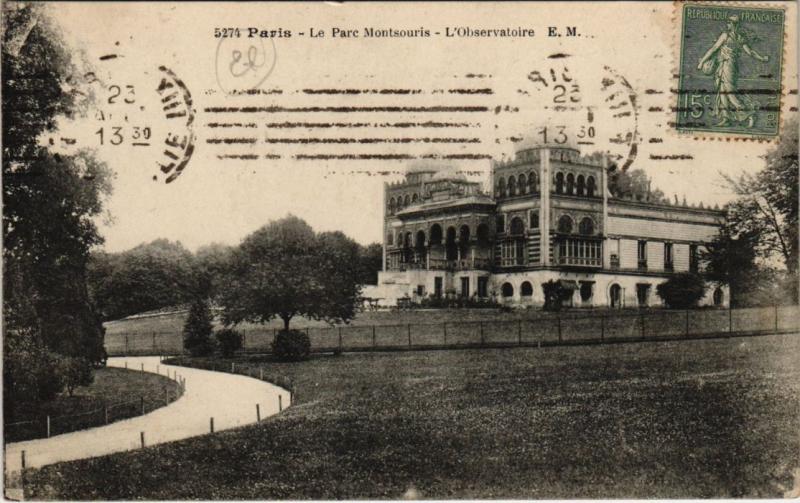Carte postale ancienne Le Parc Montsouris - L'Observatoire à Paris 14e