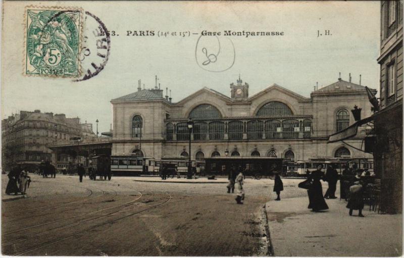 Carte postale ancienne Gare Montparnasse à Paris 6e